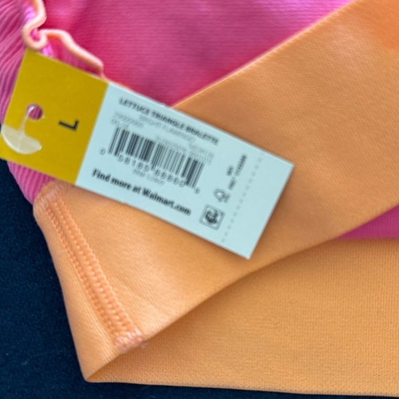 Pink & orange bra- cute ruffle detail! Removable cups, adjustable straps🩷🧡 - Picture 1 of 7